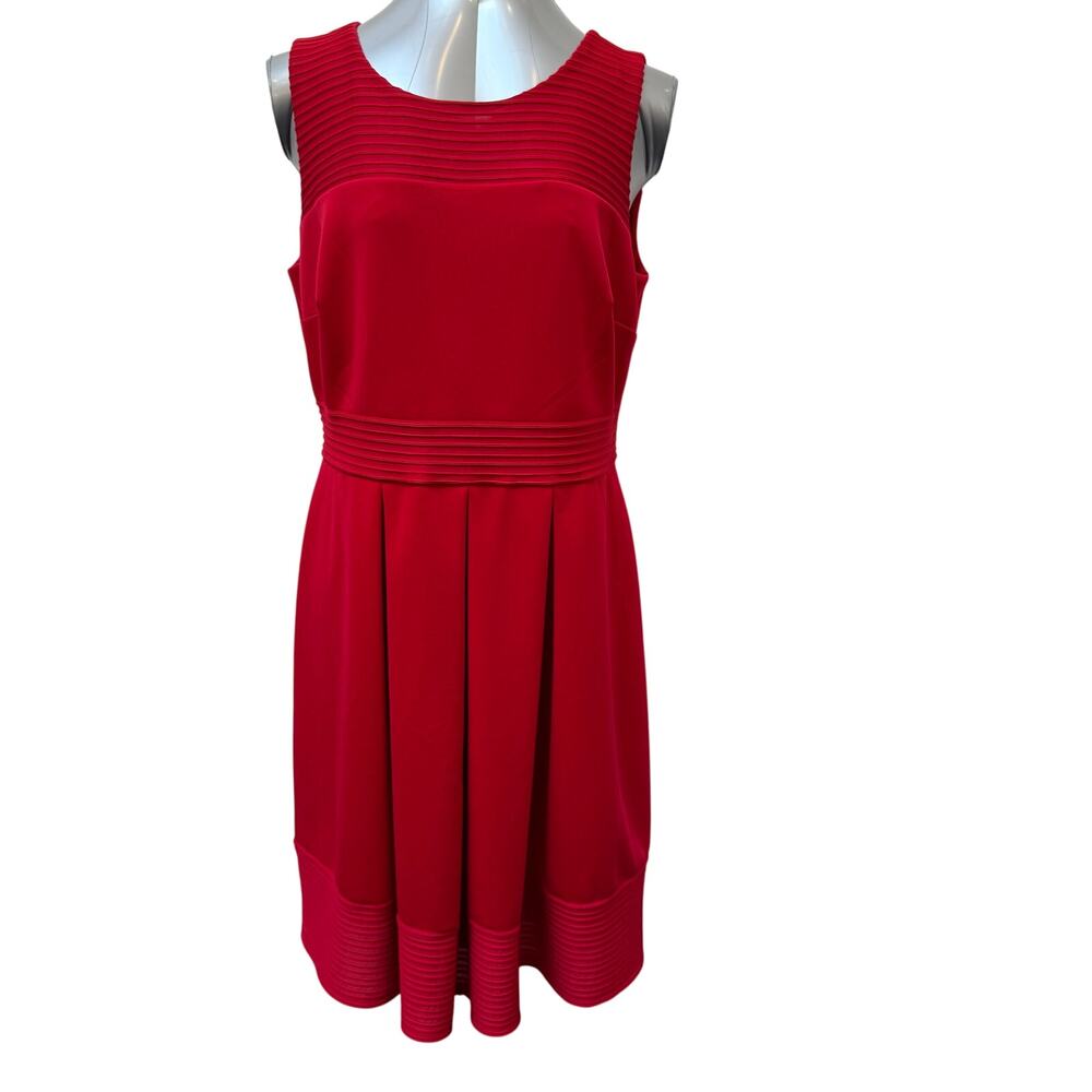 Lane Bryant Sleeveless Fit & Flare Dress Size 16W Red